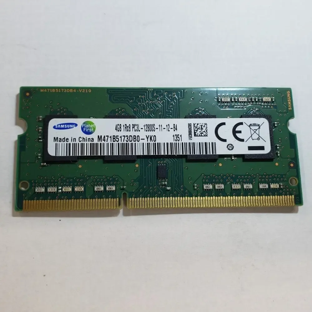 Samsung 4GB DDR3L Laptop RAM 1Rx8 PC3L-12800S 1600MHz SODIMM M471B5173DB0-YK0